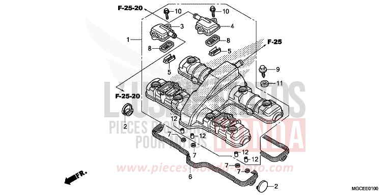 ZYLINDERKOPFDECKEL von CB1100 ABS GRAPHITE BLACK (NHB01) von 2014
